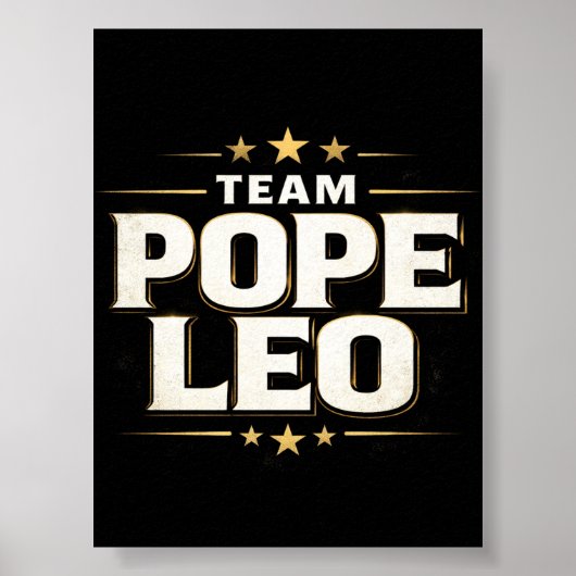 Team Paus Leo Printbare Digitale Download Poster (Voorkant)