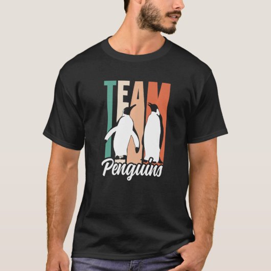 Team Penguins Lover Animal Cute Penguin Premium T-shirt (Voorkant)