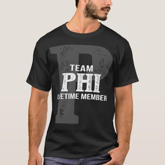 Team PHI Lifetime Member T-shirt (Voorkant)