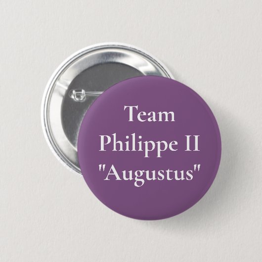 Team Philippe II (Philip Augustus) Ronde Button 5,7 Cm (Voorkant /achterkant)