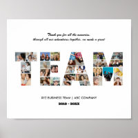 Team Photo Collage Collega Afscheidsfeest