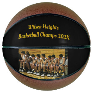 Team Photo Custom Text School Champions Basketbal