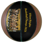 Team Photo Custom Text School Champions Basketbal (Verticaal)