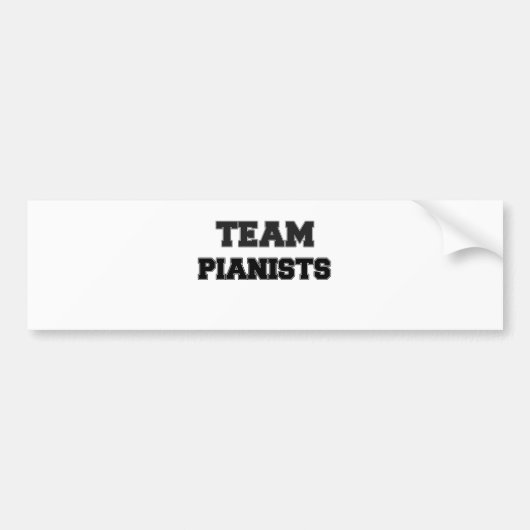 Team Pianisten Bumpersticker (Voorkant)