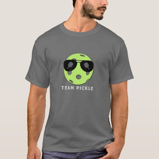 TEAM PICKLE (groene bal met zonnebrillen) T-shirt (Voorkant)