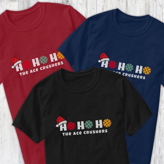 Team Pickleball Ho Ho Ho Kerstmis T-shirt
