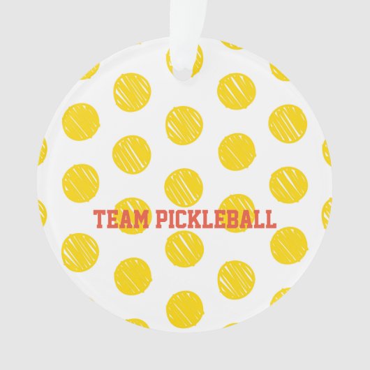 TEAM PICKLEBALL Modern Sports Fun Balls Ornament (voorkant)