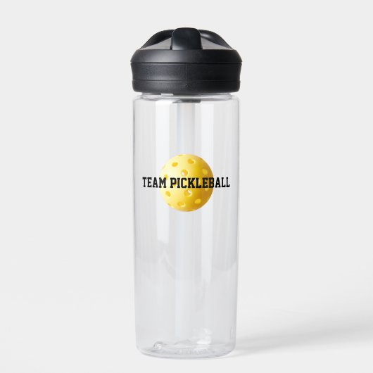 TEAM PICKLEBALL Sports Yellow Ball Fun Waterfles (Voorkant)