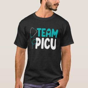 Team PICU Stethoscoop Pediatrische kinderen verple T-shirt