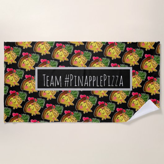 Team Pinapple Pizza Strandlaken (Voorkant)
