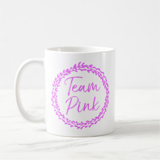 Team Pink Cute Flower Gender Reveal Party Women Koffiemok