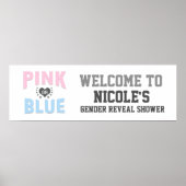Team PINK of BLUE Gender onthullen Baby shower Poster (Voorkant)