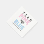 Team PINK of BLUE Gender onthullen Baby shower Servetten (Hoek)