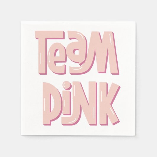 Team Pink Paper Napkin Servet (Voorkant)