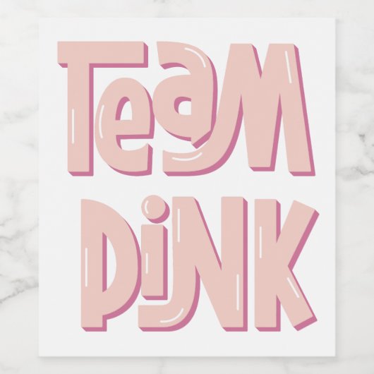 Team Pink Wijn Etiket (Enkel label)