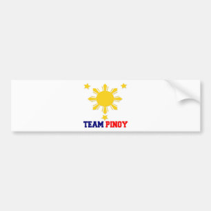 Team Pinoy 3 sterren en een zon Bumpersticker