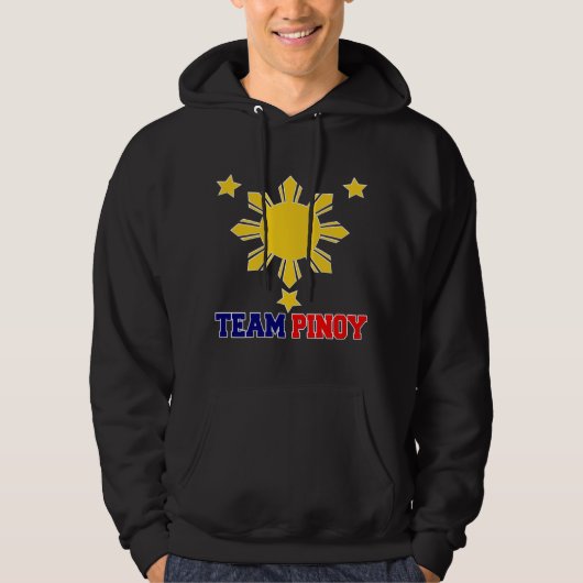 Team Pinoy 3 sterren en een zon Hoodie (Voorkant)