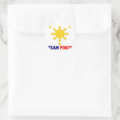 Team Pinoy 3 sterren en een zon Ronde Sticker (Tas)