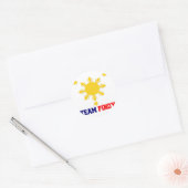 Team Pinoy 3 sterren en een zon Ronde Sticker (Envelop)