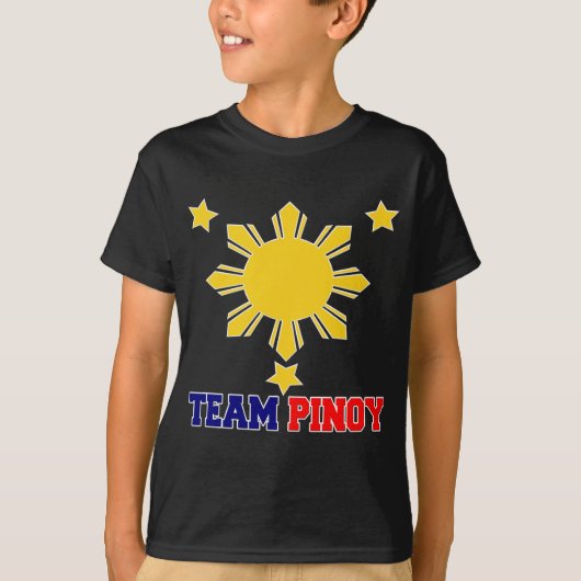 Team Pinoy 3 sterren en een zon T-shirt (Voorkant)