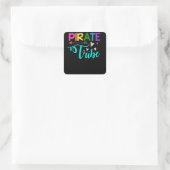 Team Pirate Teacher Tribe terug naar school Vierkante Sticker (Tas)