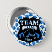 Team PISTOLEN Pistolen of Rozen Gender Reveal Baby Ronde Button 7,6 Cm (Voorkant /achterkant)