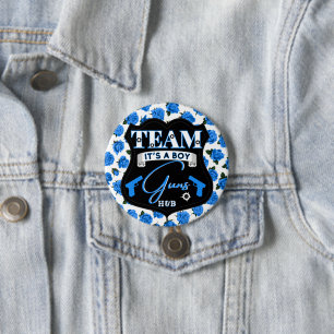 Team PISTOLEN Pistolen of Rozen Gender Reveal Baby Ronde Button 7,6 Cm