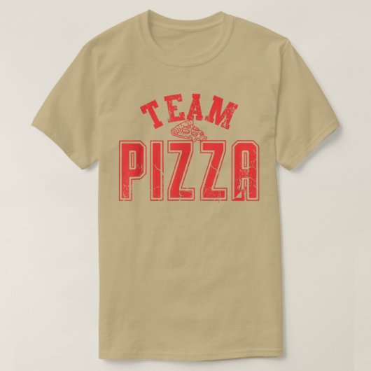 Team Pizza matching Ik hou van pizzaliefhebber m T-shirt (Design voorkant)