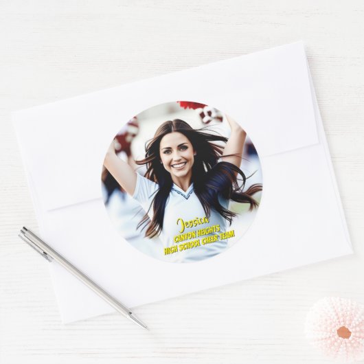 Team Player Custom Photo Sticker Set (Envelop)