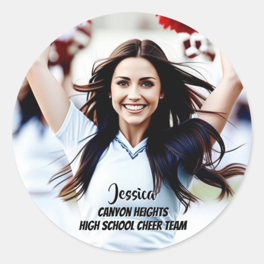 Team Player Custom Photo Sticker Set (Voorkant)