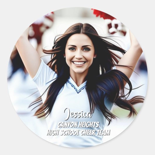 Team Player Custom Photo Sticker Set (Voorkant)