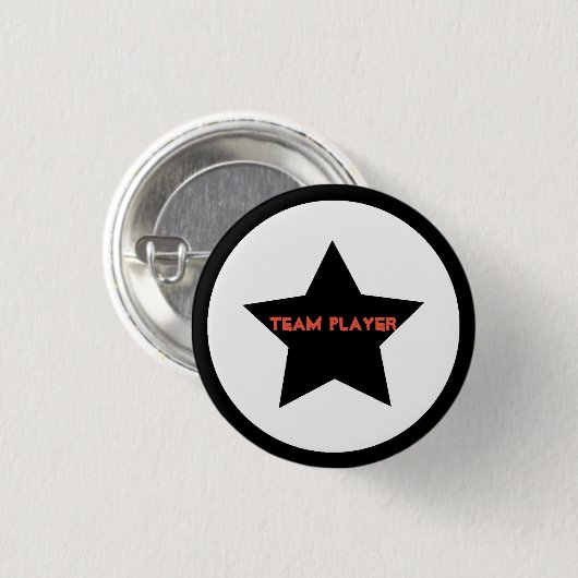 Team Player Star-Button Ronde Button 3,2 Cm (Voorkant /achterkant)