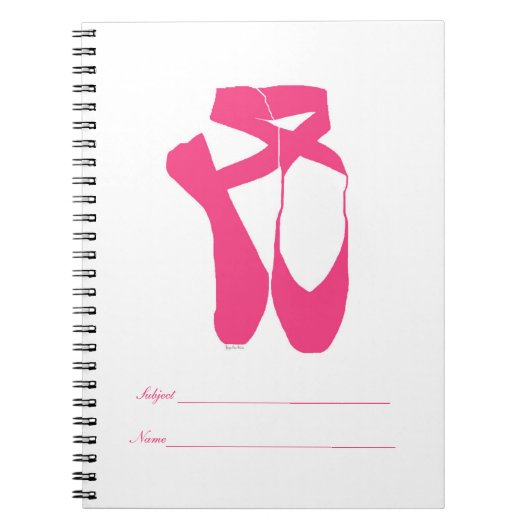 Team Pointe Ballet Neon Pink Notitieboek (Voorkant)
