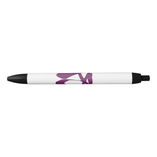 Team Pointe Ballet Orchidee Zwarte Inkt Pen (Voorkant)