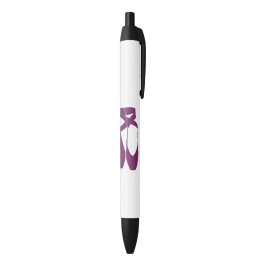 Team Pointe Ballet Orchidee Zwarte Inkt Pen (Achterkant (Verticaal))