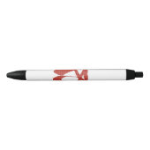Team Pointe Ballet Red Tartan Zwarte Inkt Pen (Voorkant)