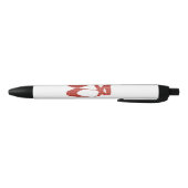 Team Pointe Ballet Red Tartan Zwarte Inkt Pen (Bodem)