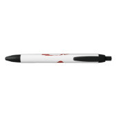 Team Pointe Ballet Red Tartan Zwarte Inkt Pen (Achterkant)
