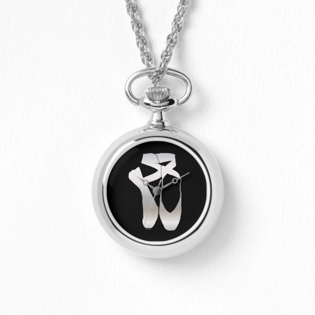 Team Pointe Ballet Silhouette Horloge (Voorkant)