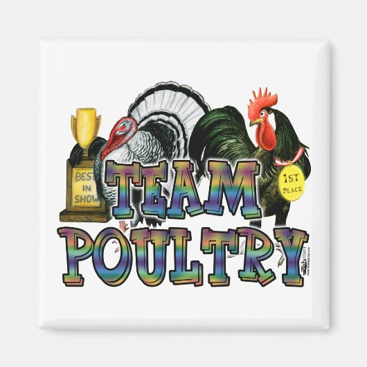 Team Poultry Magneet (Voorkant)