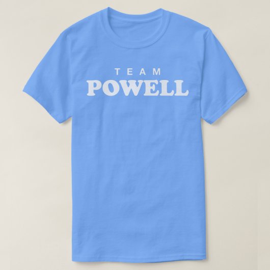 Team Powell Achternaam Trouw Achternaam Bruid en B T-shirt (Design voorkant)