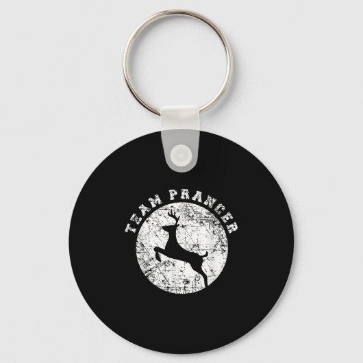 Team Prancer T Shirt, Funny Cute Christmas Gift Ki Sleutelhanger (Voorkant)