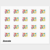 Team Pre-K Kleurrijke School Ronde Sticker (Vel)