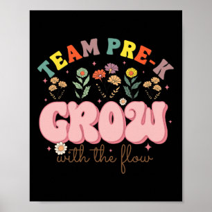 Team Pre-k Leraar Groei Met De Flow Preschool App Poster