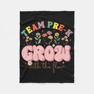 Team Pre-k Leraar Groei Met De Stroom Preschool Ap Fleece Deken
