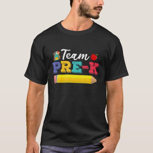 Team Pre-K Pre-Kindergarten Leerleraar Student Ter T-shirt (Voorkant)