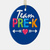 Team Pre-k Pre-school leraar student terug naar Keramisch Ornament (Rechts)