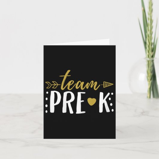 Team Pre-K Preschool Teacher Student Arrow Kaart (Voorkant)