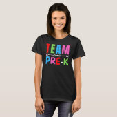 Team Pre K Squad Pre K Teacher Student Team Terug T-shirt (Voorkant volledig)