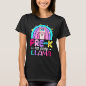 Team Pre k Teacher Rainbow No Prob Llama 100th Day T-shirt (Voorkant)